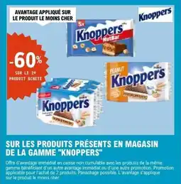 E.Leclerc SUR LES PRODUITS PRÉSENTS EN MAGASIN DE LA GAMME KNOPPERS offre