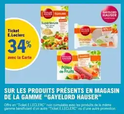 E.Leclerc SUR LES PRODUITS PRÉSENTS EN MAGASIN DE LA GAMME GAYELORD HAUSER offre