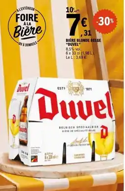 E.Leclerc BIÈRE BLONDE BELGE DUVEL offre