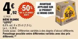 E.Leclerc BIÈRE BLONDE LEFFE offre