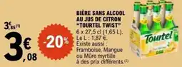 E.Leclerc BIÈRE SANS ALCOOL AU JUS DE CITRON TOURTEL TWIST offre