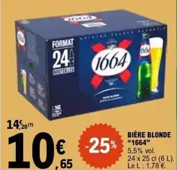 E.Leclerc BIÈRE BLONDE 1664 offre