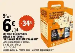 E.Leclerc COFFRET DÉCOUVERTE BIÈRES BRETONNES LE SAVOIR BRASSER FRANÇAIS offre