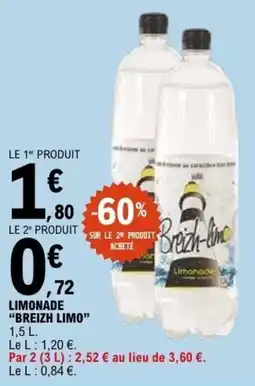 E.Leclerc LIMONADE BREIZH LIMO offre