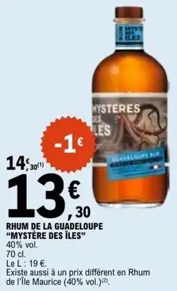E.Leclerc RHUM DE LA GUADELOUPE MYSTÈRE DES ÎLES offre