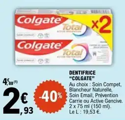 E.Leclerc DENTIFRICE COLGATE offre
