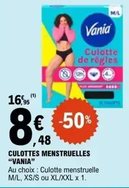 E.Leclerc CULOTTES MENSTRUELLES VANIA offre