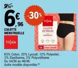 E.Leclerc CULOTTE MENSTRUELLE offre