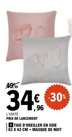 E.Leclerc TAIE D'OREILLER EN SOIE offre