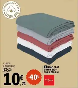 E.Leclerc DRAP PLAT COTON BIO offre