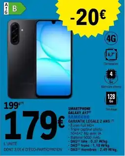 E.Leclerc SMARTPHONE GALAXY A17 SAMSUNG offre