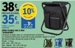 E.Leclerc SIÈGE PLIABLE SAC-À-DOS ATOUSPORT offre