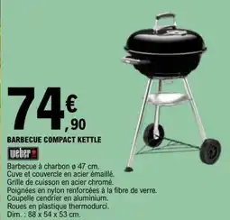 E.Leclerc BARBECUE COMPACT KETTLE weber offre
