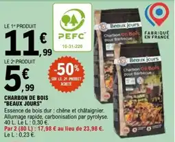 E.Leclerc CHARBON DE BOIS BEAUX JOURS offre