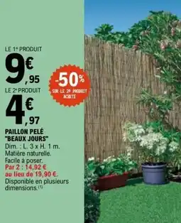 E.Leclerc PAILLON PELÉ BEAUX JOURS offre
