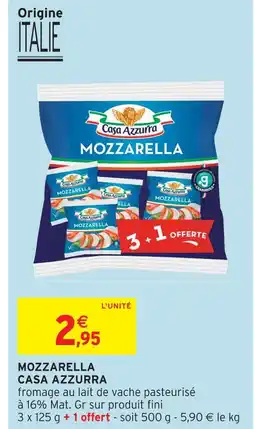 Intermarché Casa azzurra mozzarella offre