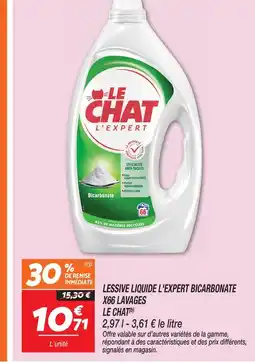 Netto Le chat lessive liquide l'expert bicarbonate x66 lavages offre