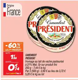 Netto Président camembert offre