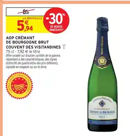 Intermarché Des visitandines crémant de bourgogne brut couvent offre