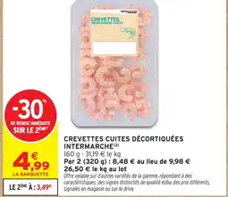 Intermarché Intermarche crevettes cuites décortiquées offre