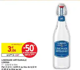 Intermarché Lorina limonade artisanale offre