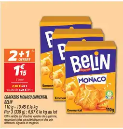 Netto Belin crackers monaco emmental offre
