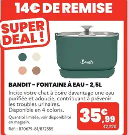 Animalis Bandit fontaine à eau - 2,5l offre