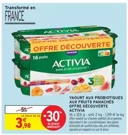 Intermarché Danone yaourt aux probiotiques aux fruits panachés offre découverte offre