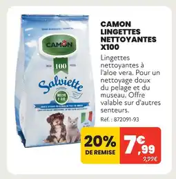 Animalis Camon lingettes nettoyantes x100 offre