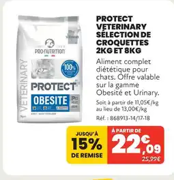 Animalis Protect veterinary sélection de croquettes 2kg et 8kg offre