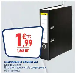 Bureau Vallée Classeur à levier a4 offre