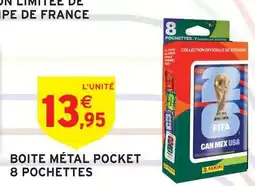 Intermarché Panini boîte métal pocket 8 pochettes offre
