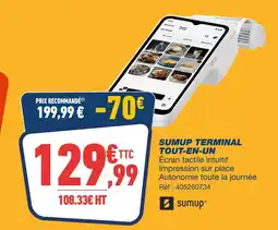 Bureau Vallée Sumup terminal tout-en-un offre