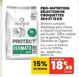 Animalis Pro-nutrition sélection de croquettes 2kg et 12 kg offre