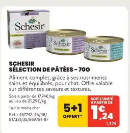 Animalis Schesir sélection de pâtées - 70g offre