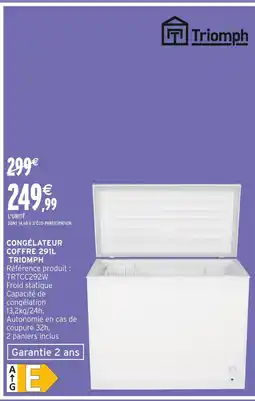 Intermarché Triomph congélateur coffre 291l offre