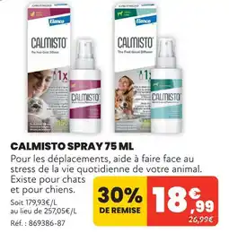 Animalis Elanco calmisto spray 75 ml offre
