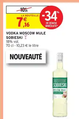 Intermarché Sobieski vodka moscow mule offre
