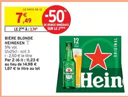Intermarché Heineken bière blonde offre