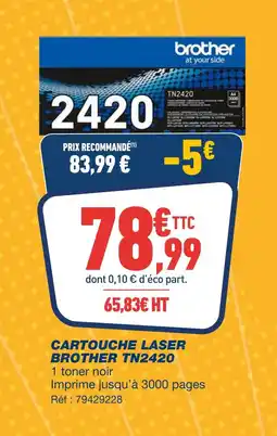 Bureau Vallée Brother cartouche laser tn2420 offre