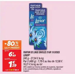 Netto Lenor parfum de linge envolée d'air 19 doses offre
