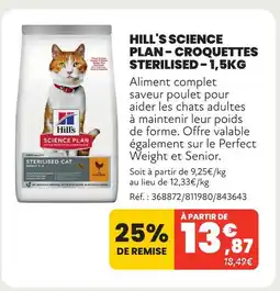 Animalis Hill's science plan croquettes sterilised - 1,5kg offre