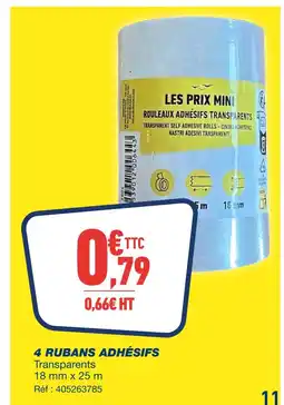 Bureau Vallée 4 rubans adhésifs offre