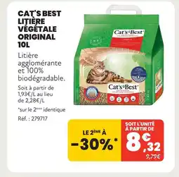 Animalis Cat's best litière végétale original 10 l offre
