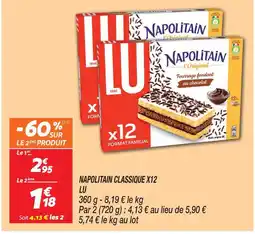Netto Lu napolitain classique x12 offre