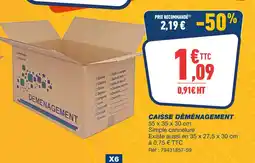 Bureau Vallée Caisse déménagement offre