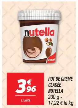 Netto Nutella pot de crème glacée offre