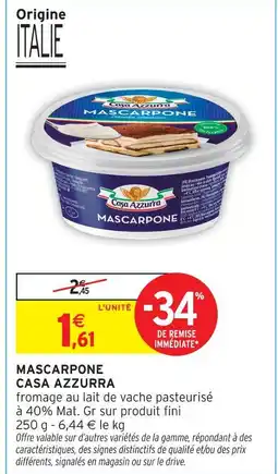 Intermarché Casa azzurra mascarpone offre
