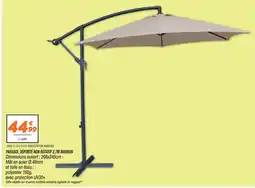 Netto Parasol déporté non rotatif 2,7m marron offre