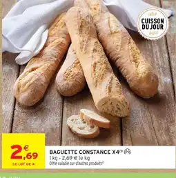 Intermarché Baguette constance x4 offre